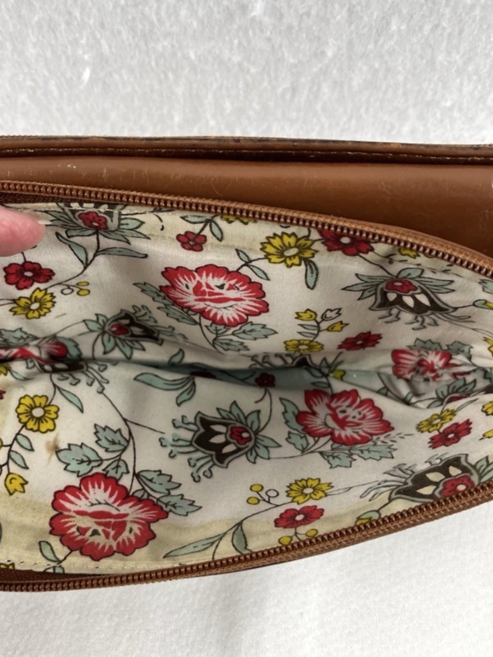 VTG Hobo International Cognac Brown Leather Trifold Continental Organizer Wallet - Picture 5 of 9